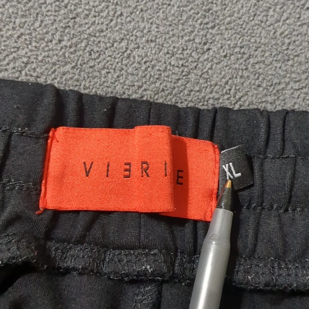VIE + Riche Men's Jogger  Slim Leg Sweatpants Black-Red Size XL